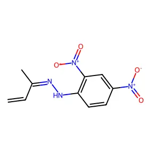 1-(But-3-en-2-ylidene)-2-(2,4-dinitrophenyl)hydrazine structure