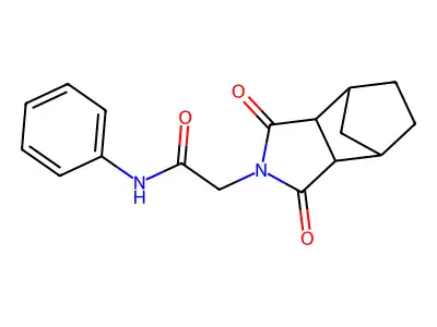 2-(1,3-dioxooctahydro-2H-4,7-methanoisoindol-2-yl)-N-phenylacetamide structure