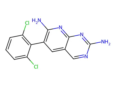 6-(2,6-Dichlorophenyl)pyrido[2,3-d]pyrimidine-2,7-diamine structure