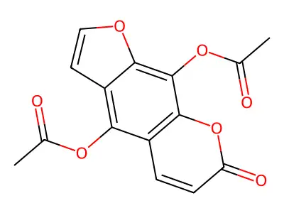 7H-Furo[3,2-g][1]benzopyran-7-one, 4,9-bis(acetyloxy)- structure