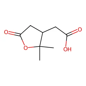 [(3R)-2,2-Dimethyl-5-oxooxolan-3-yl]acetic acid structure