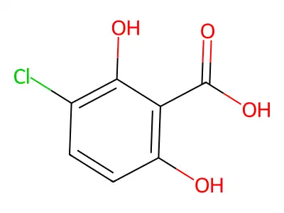 3-Chloro-2,6-dihydroxybenzoic acid structure