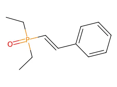 Phosphine oxide, diethyl(2-phenylethenyl)- structure