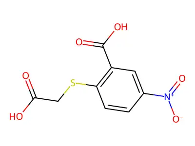 2-((Carboxymethyl)thio)-5-nitrobenzoic acid structure