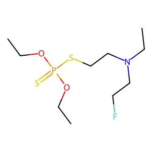 Phosphorodithioic acid, O,O-diethyl S-(2-(ethyl(2-fluoroethyl)amino)ethyl) ester structure