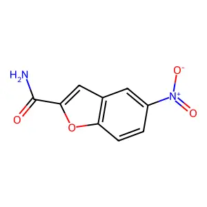 2-Aminocarbonyl-5-nitrobenzofuran structure