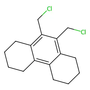 9,10-Bis-chloromethyl-1,2,3,4,5,6,7,8-octahydro-phenanthrene structure