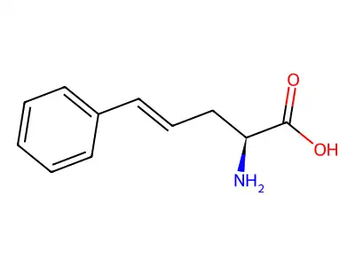(2S)-2-amino-5-phenyl-pent-4-enoic acid structure