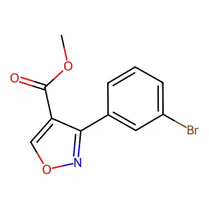 Methyl 3-(3-bromophenyl)isoxazole-4-carboxylate structure