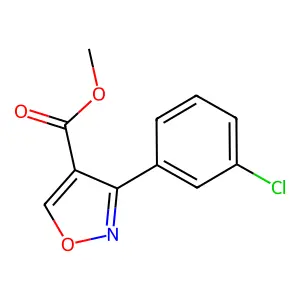 Methyl 3-(3-chlorophenyl)-1,2-oxazole-4-carboxylate structure