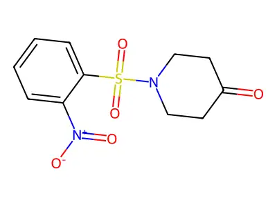 1-((2-Nitrophenyl)sulfonyl)-4-piperidinone structure