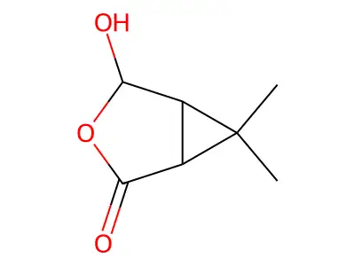 3-Oxabicyclo(3.1.0)hexan-4-one, 2-hydroxy-6,6-dimethyl- structure