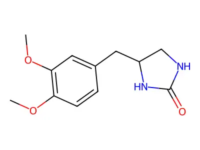 4-((3,4-Dimethoxyphenyl)methyl)-2-imidazolidinone structure