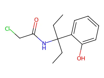 2-Chloro-N-[1-ethyl-1-(2-hydroxy-phenyl)-propyl]-acetamide structure