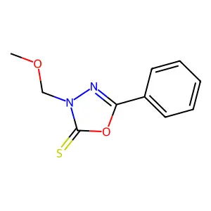 3-(Methoxymethyl)-5-phenyl-1,3,4-oxadiazole-2(3H)-thione structure
