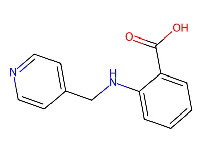 2-(Pyridin-4-ylmethylamino)benzoic acid structure