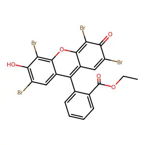 Ethyl 2-(2,4,5,7-tetrabromo-6-hydroxy-3-oxo-3h-xanthen-9-yl)benzoate structure