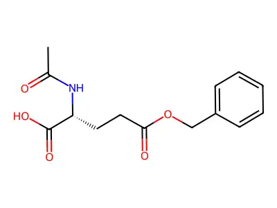 (2R)-5-(benzyloxy)-2-acetamido-5-oxopentanoic acid structure