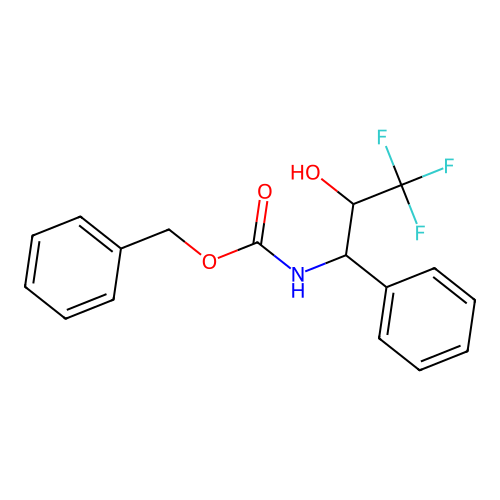 benzyl N-(3,3,3-trifluoro-2-hydroxy-1-phenylpropyl)carbamate structure