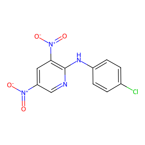 N-(4-chlorophenyl)-3,5-dinitropyridin-2-amine structure