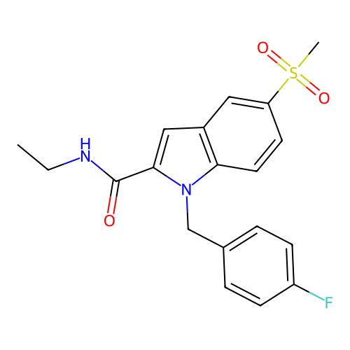 1h-Indole-2-carboxamide,n-ethyl-1-[(4-fluorophenyl)methyl]-5-(methylsulfonyl)- structure