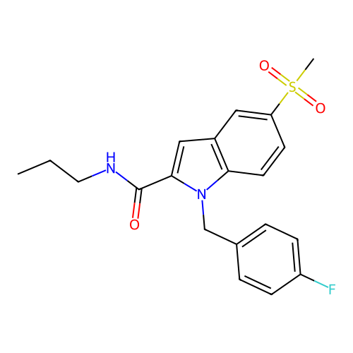 1h-Indole-2-carboxamide,1-[(4-fluorophenyl)methyl]-5-(methylsulfonyl)-n-propyl- structure