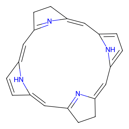 Bacteriochlorin structure