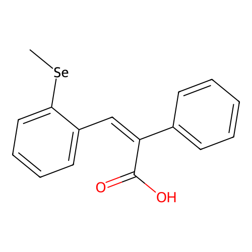 3-(2-Methylselanylphenyl)-2-phenylprop-2-enoic acid structure