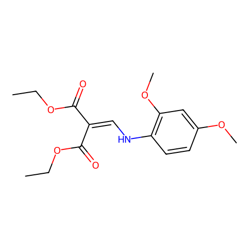 1,3-Diethyl 2-{[(2,4-dimethoxyphenyl)amino]methylidene}propanedioate structure