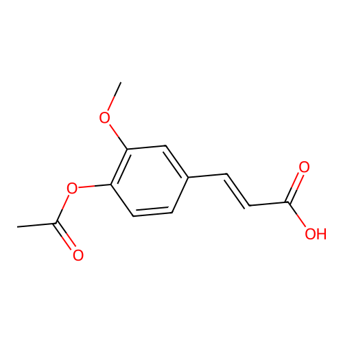 2-Propenoic acid, 3-[4-(acetyloxy)-3-methoxyphenyl]- structure