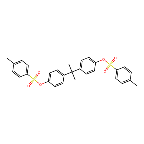 Propane-2,2-diyldibenzene-4,1-diyl bis(4-methylbenzenesulfonate) structure