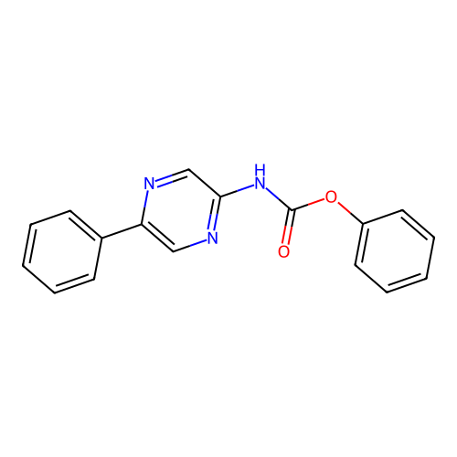 Phenyl 5-phenylpyrazin-2-ylcarbamate structure