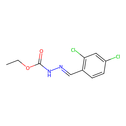 Carbazic acid, 2-(2,4-dichlorobenzylidene)-, ethyl ester structure