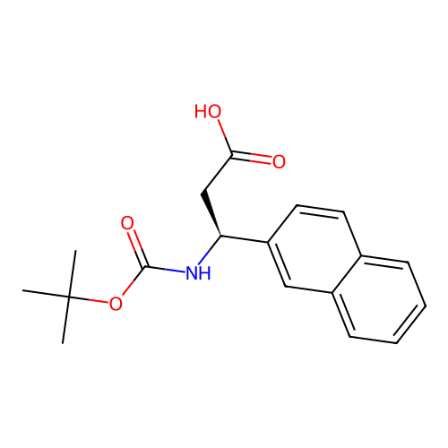 (S)-3-((tert-Butoxycarbonyl)amino)-3-(naphthalen-2-yl)propanoic acid structure
