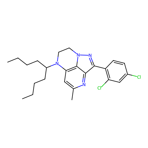 6H-1,3,6,8a-Tetraazaacenaphthylene, 6-(1-butylpentyl)-2-(2,4-dichlorophenyl)-7,8-dihydro-4-methyl- structure