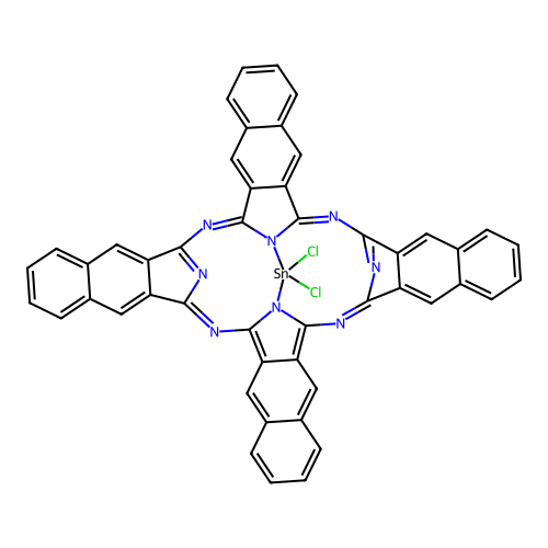 Tin(IV) 2,3-Naphthalocyanine Dichloride structure