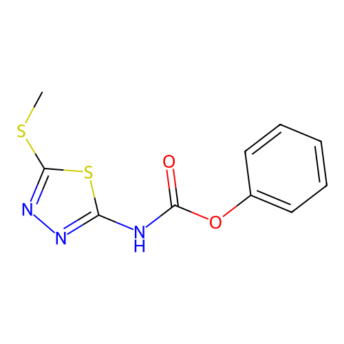 Phenyl 5-(methylsulfanyl)-1,3,4-thiadiazol-2-ylcarbamate structure
