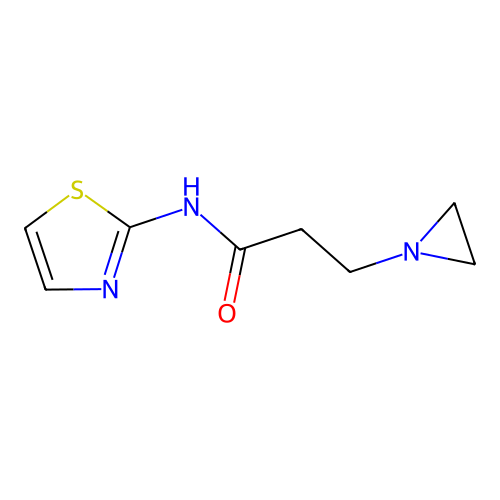 3-(1-Aziridinyl)-N-(1,3-thiazol-2-yl)propanamide structure