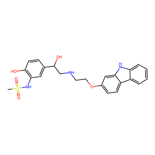 N-[5-[2-[[2-(9H-Carbazol-2-yloxy)ethyl]amino]-1-hydroxyethyl]-2-hydroxyphenyl]methanesulfonamide structure