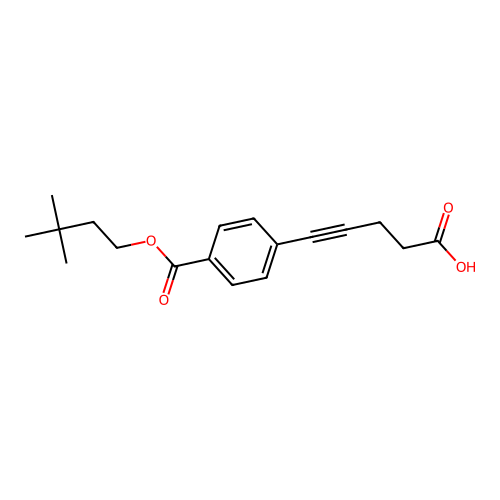 5-[4-(3,3-Dimethylbutoxycarbonyl)phenyl]-4-pentynoic acid structure