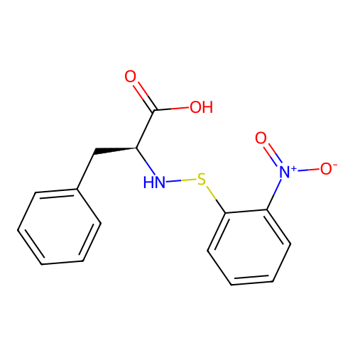 N-o-nitrophenylsulfenyl-l-phenylalanine structure