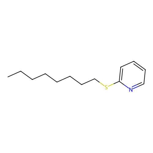 Pyridine, 2-(octylthio)- structure