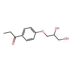 1,2-Propanediol, 3-(p-propionylphenoxy)- structure