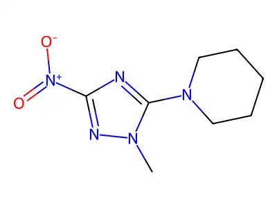 1-(2-Methyl-5-nitro-1,2,4-triazol-3-yl)piperidine structure
