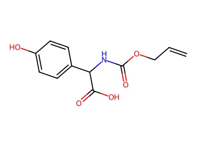 2-(4-Hydroxyphenyl)-2-{[(prop-2-en-1-yloxy)carbonyl]amino}acetic acid structure
