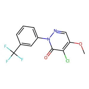 3(2H)-Pyridazinone, 4-chloro-5-methoxy-2-(3-(trifluoromethyl)phenyl)- structure