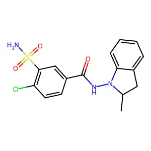 吲达帕胺 structure