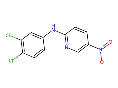 N-(3,4-dichlorophenyl)-5-nitropyridin-2-amine structure
