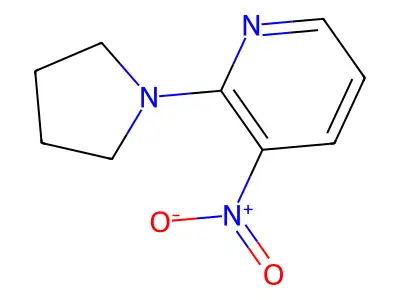 3-Nitro-2-(1-pyrrolidinyl)pyridine structure