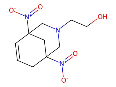 2-(1,5-Dinitro-3-azabicyclo[3.3.1]non-6-en-3-yl)ethanol structure